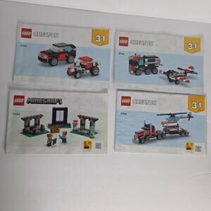 LEGO Instruction Manuals Lot Minecraft 4 Booklets